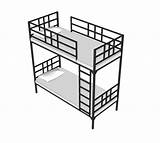 Bed Drawing 3d Bunk Hostel Block Drawings Sketchup Getdrawings sketch template