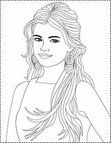 Selena Gomez Coloring Pages Celebrities Colouring Quintanilla Printable Drawing Print Lovato Demi Para Color Book Easy Colorir Desenhos Drawings Waverly sketch template