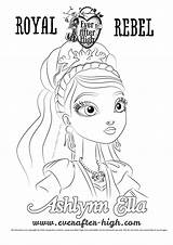 Ever High After Coloring Ella Ashlynn Pages Face Kids Rebel Royal Color Everafter Print Duchess Swan Dragon Games Printable Getcolorings sketch template