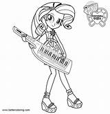 Pages Equestria Girls Pony Clipart Little Coloring Kids Printable Color sketch template