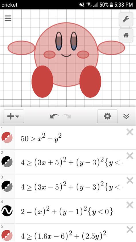 kirby  math   desmos graphing calculator  equations