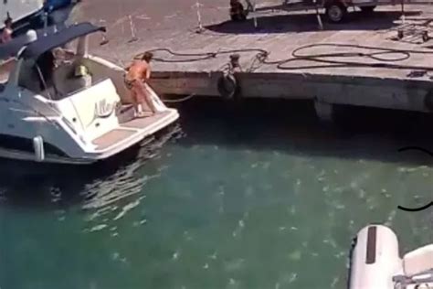 Horrifying Moment Woman In Bikini Catapulted Into Sea As Boat Explodes