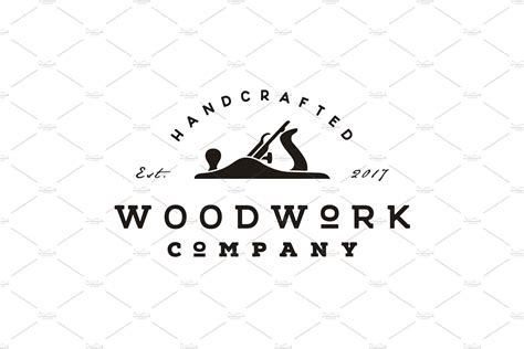 retro vintage woodworking logo epsfilebasicpurchase
