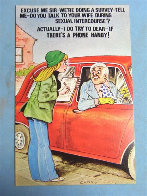 a bamforth comic postcard 1970s motoring survey theme no