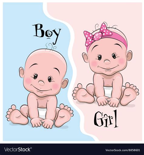 baby boy  girl royalty  vector image vectorstock
