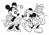 Disney Coloring Christmas Pages Drawing Holiday Mickey Kids Giving Gift Minnie Drawings Baby Clipart Happy Clip Popular Fun Library Getdrawings sketch template