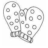 Mittens Coloring Pages Polkadot Pair Three sketch template