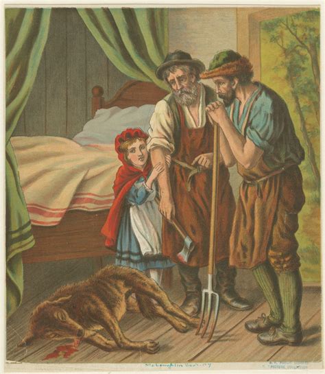 woodsmen save  red riding hood nypl digital collections