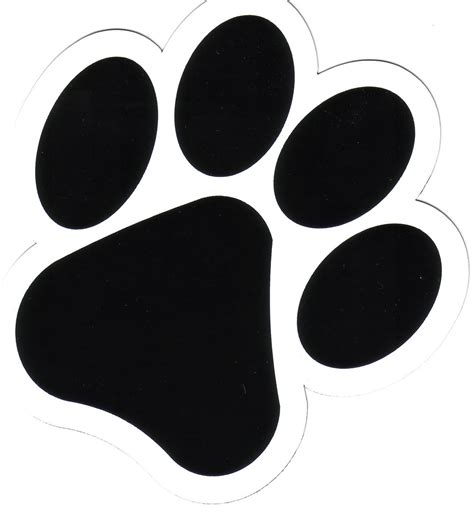 printable dog paw print stencil clipart