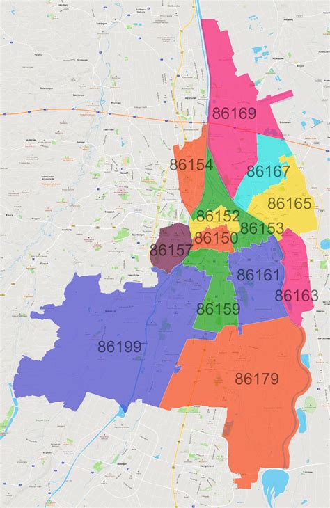 augsburg postleitzahlen karte atlasbigcom