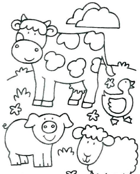 farm animal coloring book printable children animals pages