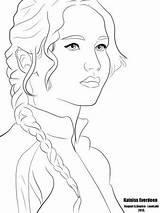 Hunger Pages Katniss Coloriage Coloringhome sketch template