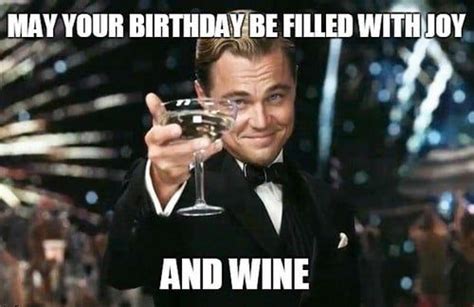 May Your Birthday Be Filled With Joy And Wine And Leo Funny Birthday