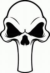 Punisher Skulls Tattoos Dragoart Tatuajes sketch template