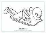 Bobsled Sled sketch template