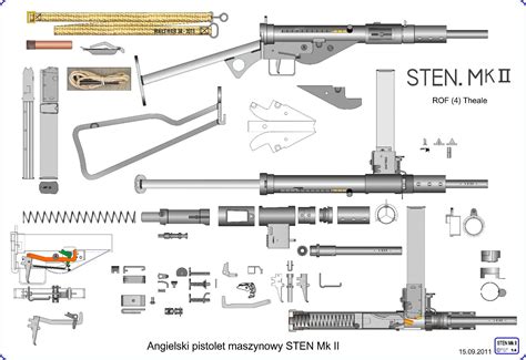 polish language parts schematic   sten submachine gun military weapons weapons guns guns