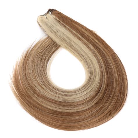 remy human hair straight balayage hair weftdyed color brazilian hair extensions highlighted