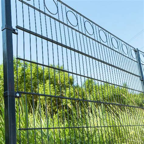 china   powder coated double wire welded mesh fence panels