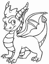 Spyro Coloring Pages Getcolorings Color sketch template