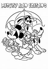 Mickey Mouse Friends Coloring Pages Drawing Print Printable Studyvillage Train Color Popular sketch template