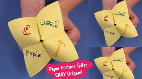 origami fortune     paper fortune teller easy origami youtube