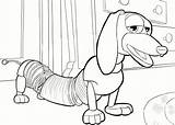 Coloring Toy Story Pages Slinky Dog Rocks Woody sketch template