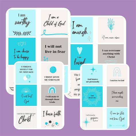 christian affirmation cards  printable cards leap  faith
