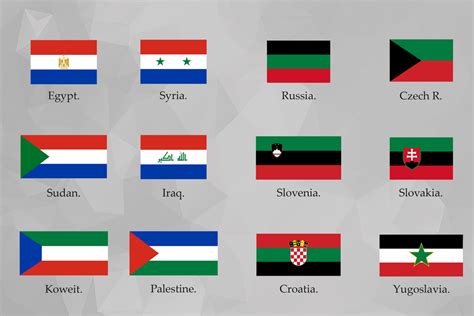 Slavic Nations With Pan Arab Colors And Arab Nations With Pan Slavic