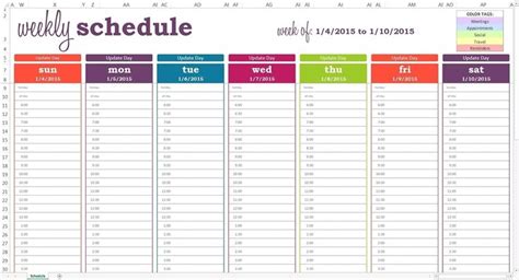printable daily calendar  time slots template weekly