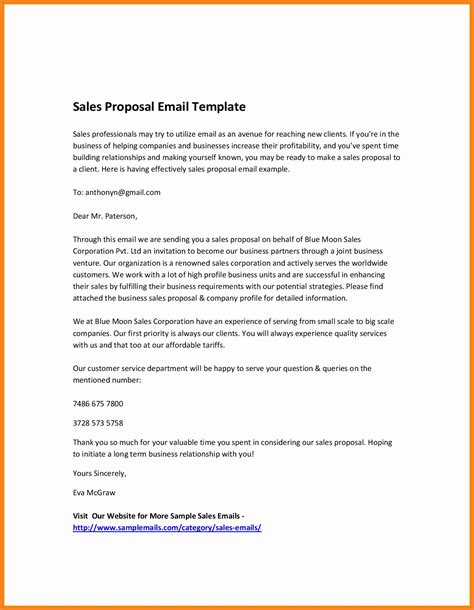 business proposal email template unique  email  business proposal