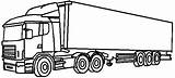 Truck Coloring Pages Semi Camion Coloriage Printable Transportation Trailer Drawing sketch template