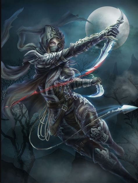 Αποτέλεσμα εικόνας για fantasy assassin female guerreiro anime personagens de rpg e arte fantasia