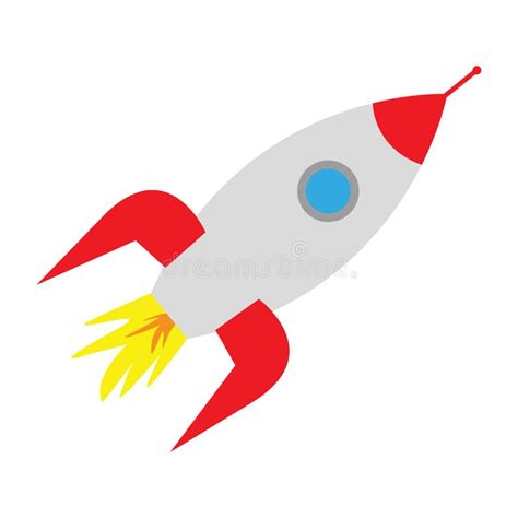 space rocket  white background stock vector illustration