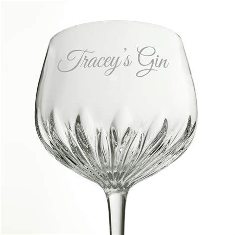 personalised crystal cut gin glass cl    message