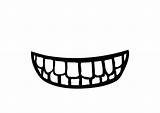 Mouth Coloring Smile Transparent Clipart Cartoon Clip Teeth Background Pages Printable Tooth sketch template