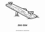 Seesaw Colouring Saw Coloring Pages Template Sketch Toys Colour Playing Activityvillage Village Activity Explore sketch template