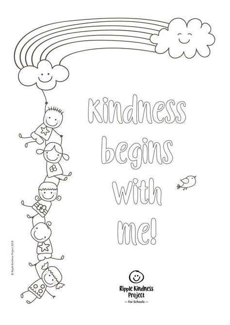 printable kindness coloring pages  kindergartners maxecbond