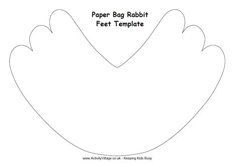 rabbit feet template digitizing dolls easter bunny foot print