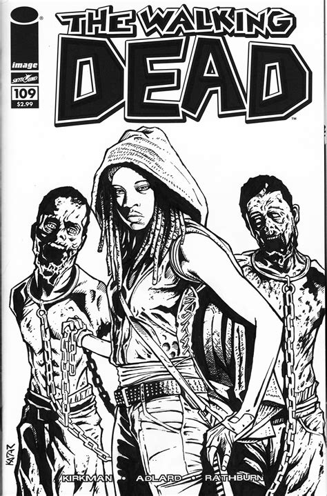 walking dead  tv shows  printable coloring pages