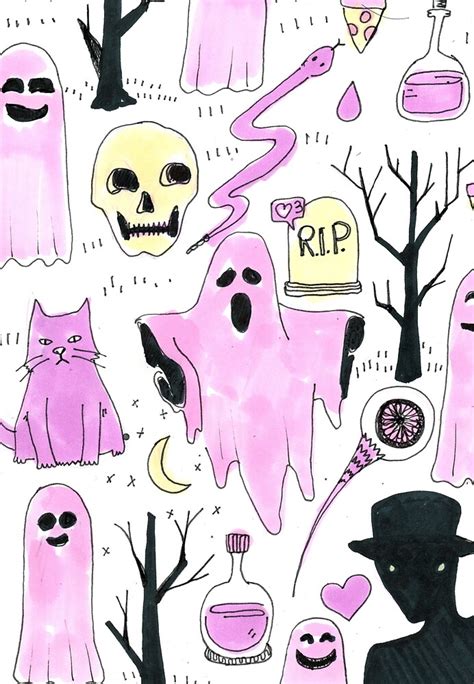 ghost aesthetic  mantrapop redbubble ghost doodle dog ghost