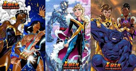 Disney Princesses And X Men Mash Up Marvel Fan Collides Two Worlds In