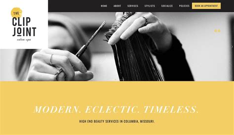 hair salon website examples  designs