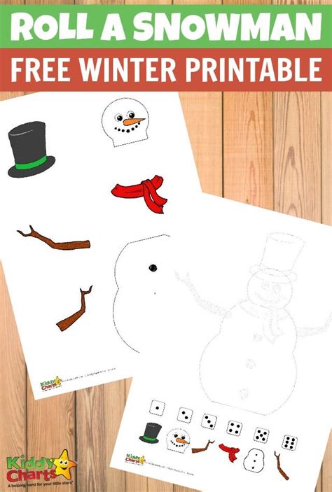 roll  snowman  winter printable  fantastic   kids