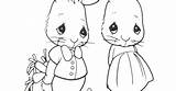 Coloring Pages Precious Moments Rabbits sketch template