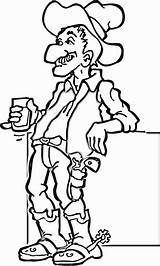 Cowboy Beer Coloring Pages Supercoloring sketch template