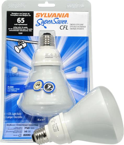 sylvania compact fluorescent flood lamp br medium base  light bulb  equivalent