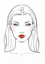 Face Fashion Illustration Drawing Draw Sketches Faces Makeup Sketch Template Drawings Siterubix Ilovetodraw Hair Easy sketch template