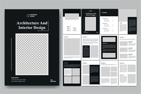 architecture  interior portfolio template  magazine layout design