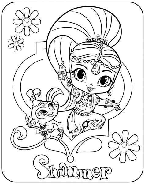 magical shimmer  shine coloring pages