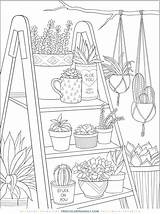 Colouring Prente Inkleur Theorganisedhousewife Potted Adultes Colouringpage Coloringpage sketch template